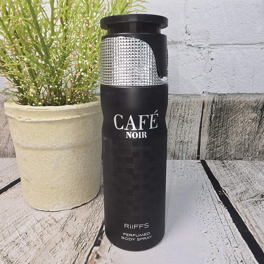 CAFE NOIRE PERFUMED BODY SPRAY BY RIFFS WARM AND SPICY SCENT MENS NWOT